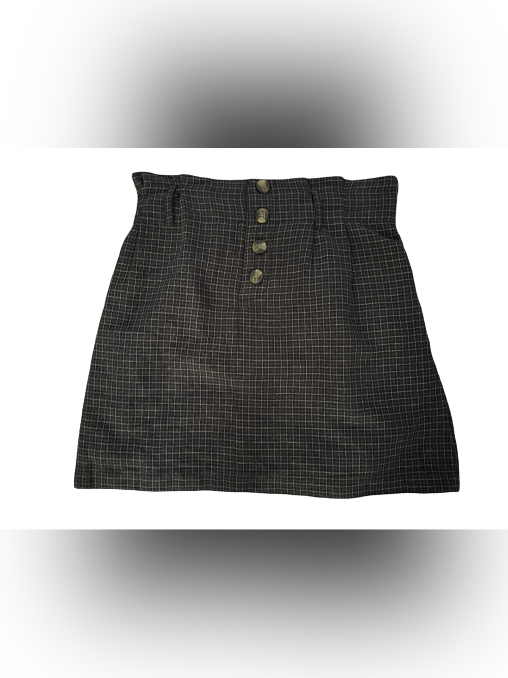 American Eagle Outfitters Black Plaid Mini Skirt